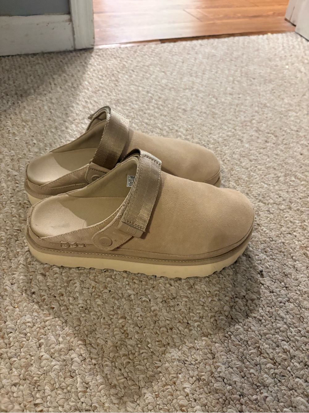 UGG Women's Tan Suede Clog Mules